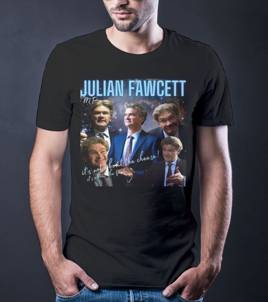 Julian Fawcett Mp It's Not About The Cheese It's About The Fun Multi-Pose Universe T-Shirt