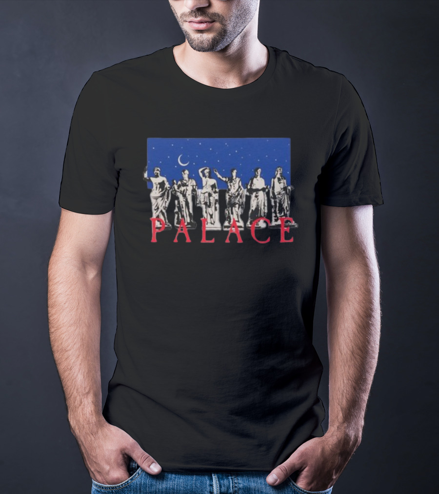 Palace Skateboards Greek Statue Moonlit Night Sky T-Shirt