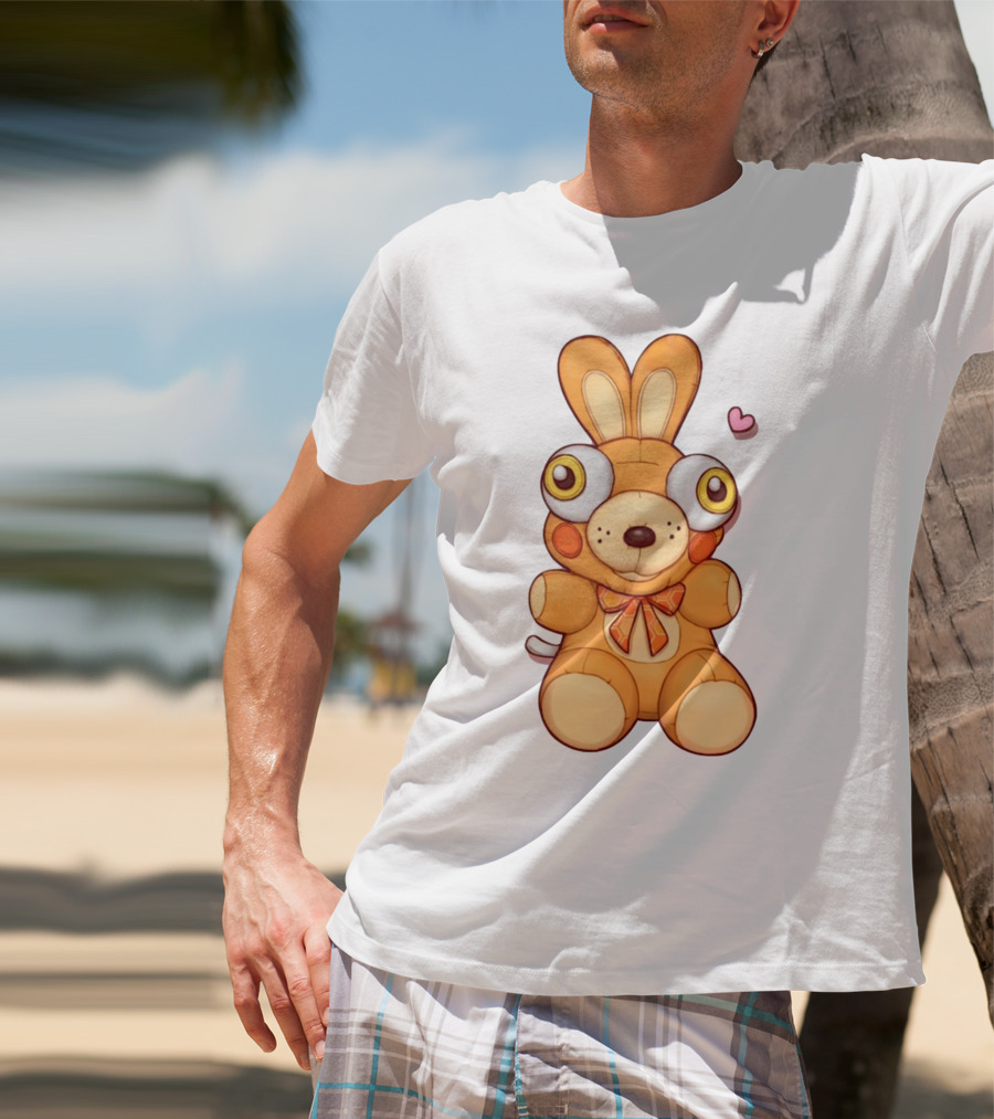 Bad Plushie Lover Quirky Bunny With Heart Eyes T-Shirt