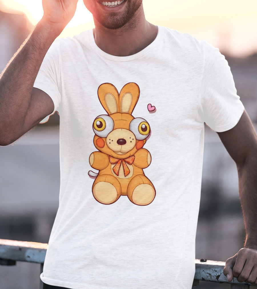 Bad Plushie Lover Quirky Bunny With Heart Eyes T-Shirt