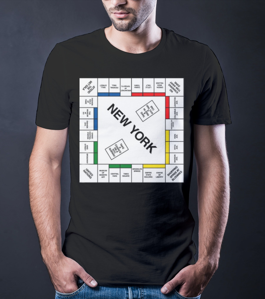 New York Monopoly Board Carrie Bradshaw Edition T-Shirt
