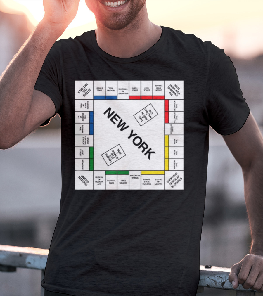 New York Monopoly Board Carrie Bradshaw Edition T-Shirt