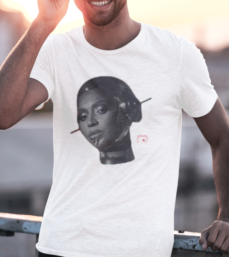 Beyoncé Sorayama Robotic Portrait With Neon B T-Shirt