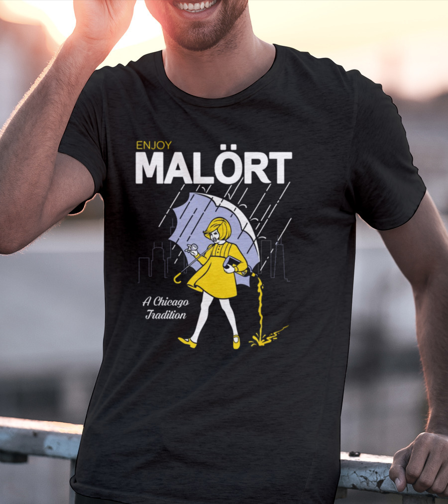 Enjoy Malört A Chicago Tradition Rainy City Street T-Shirt