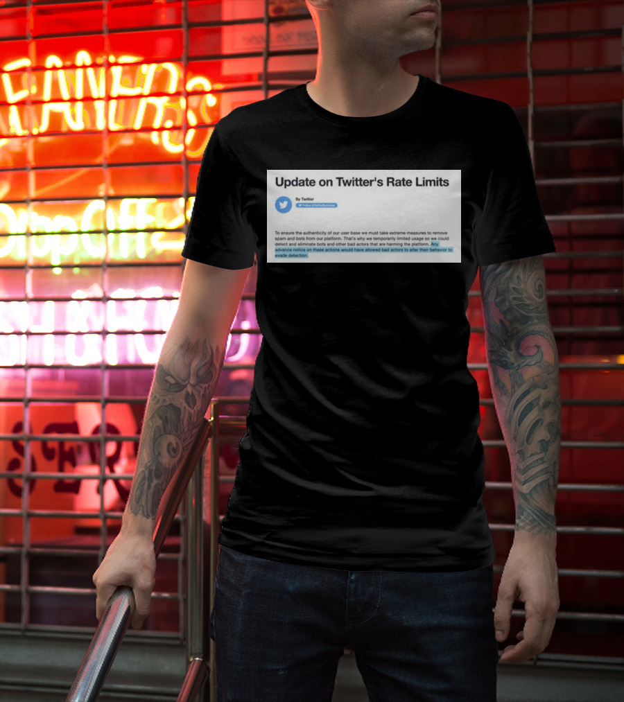 Twitter's Rate Limits Response And Security Measures Update T-Shirt