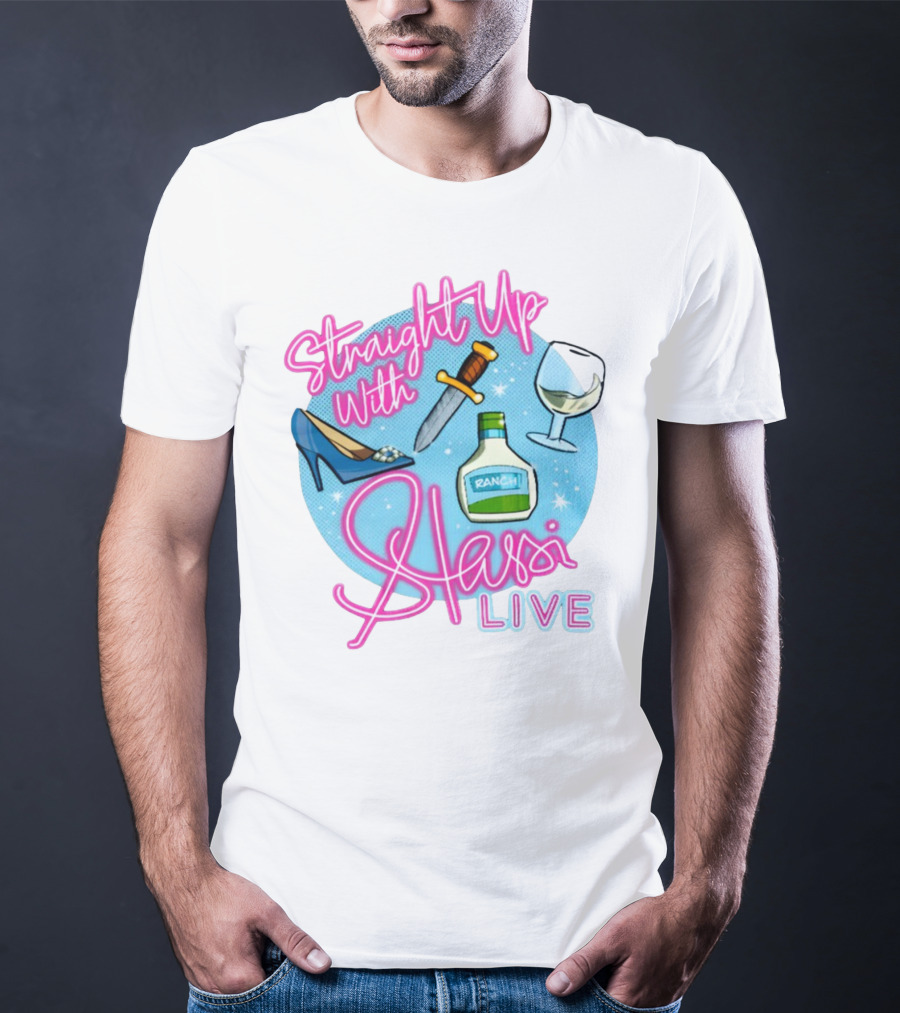 Straight Up With Stassi Live Knife Heel Ranch Wine T-Shirt