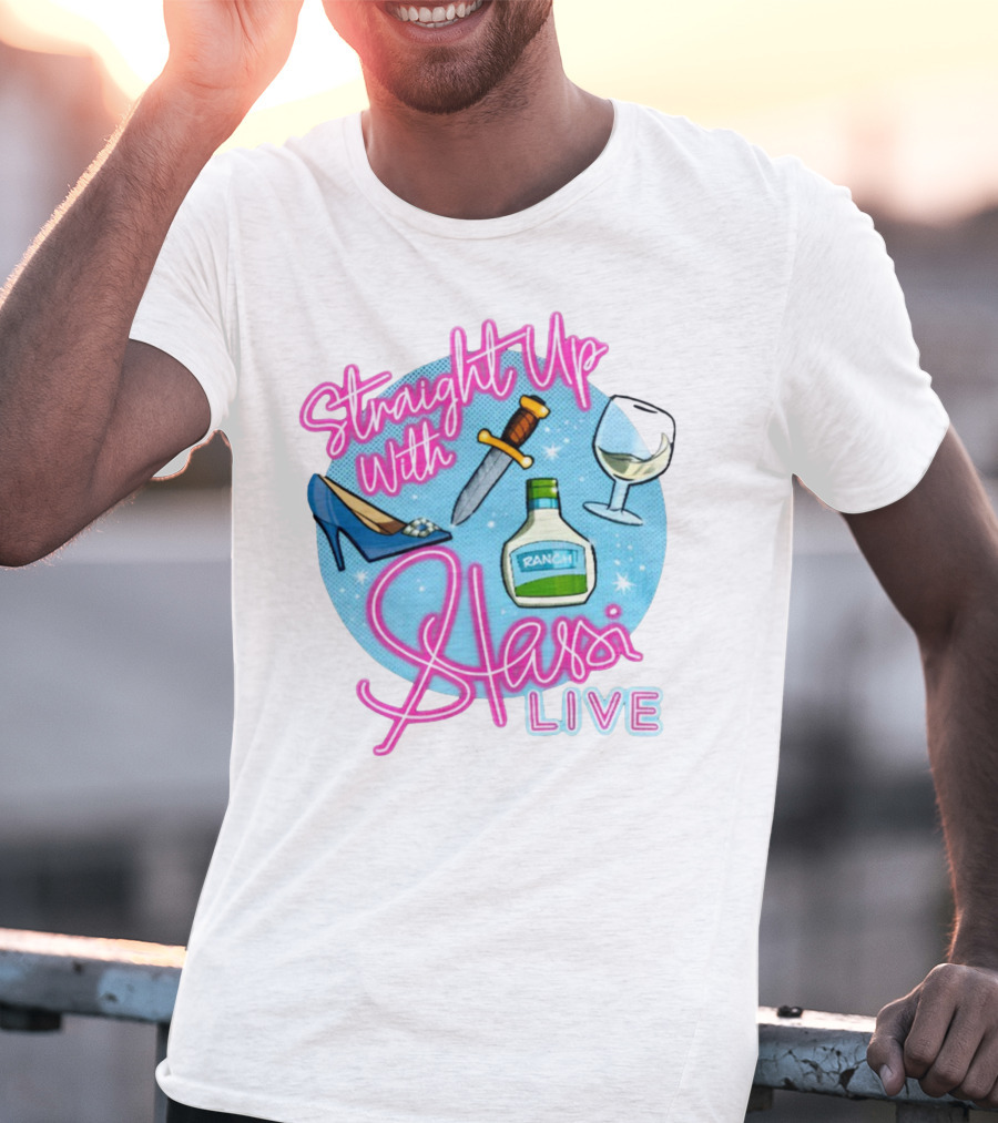 Straight Up With Stassi Live Knife Heel Ranch Wine T-Shirt