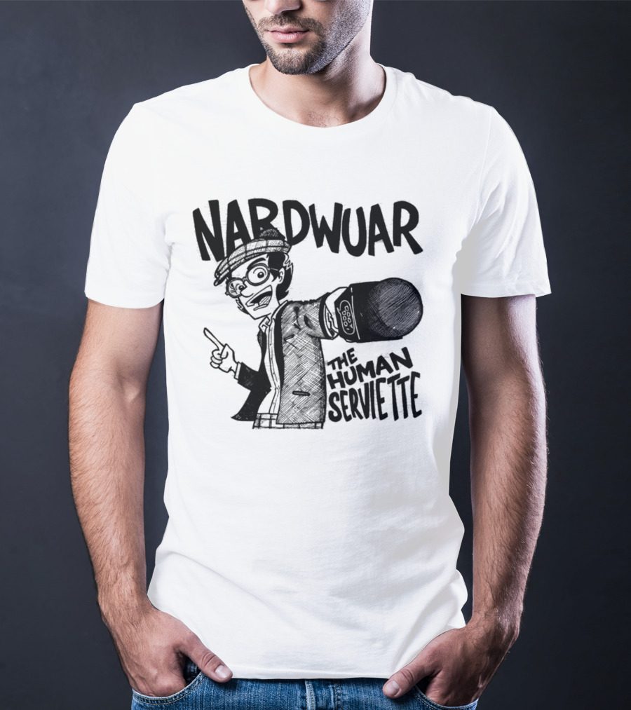 Nardwuar The Human Serviette Mic Rap Alert T-Shirt