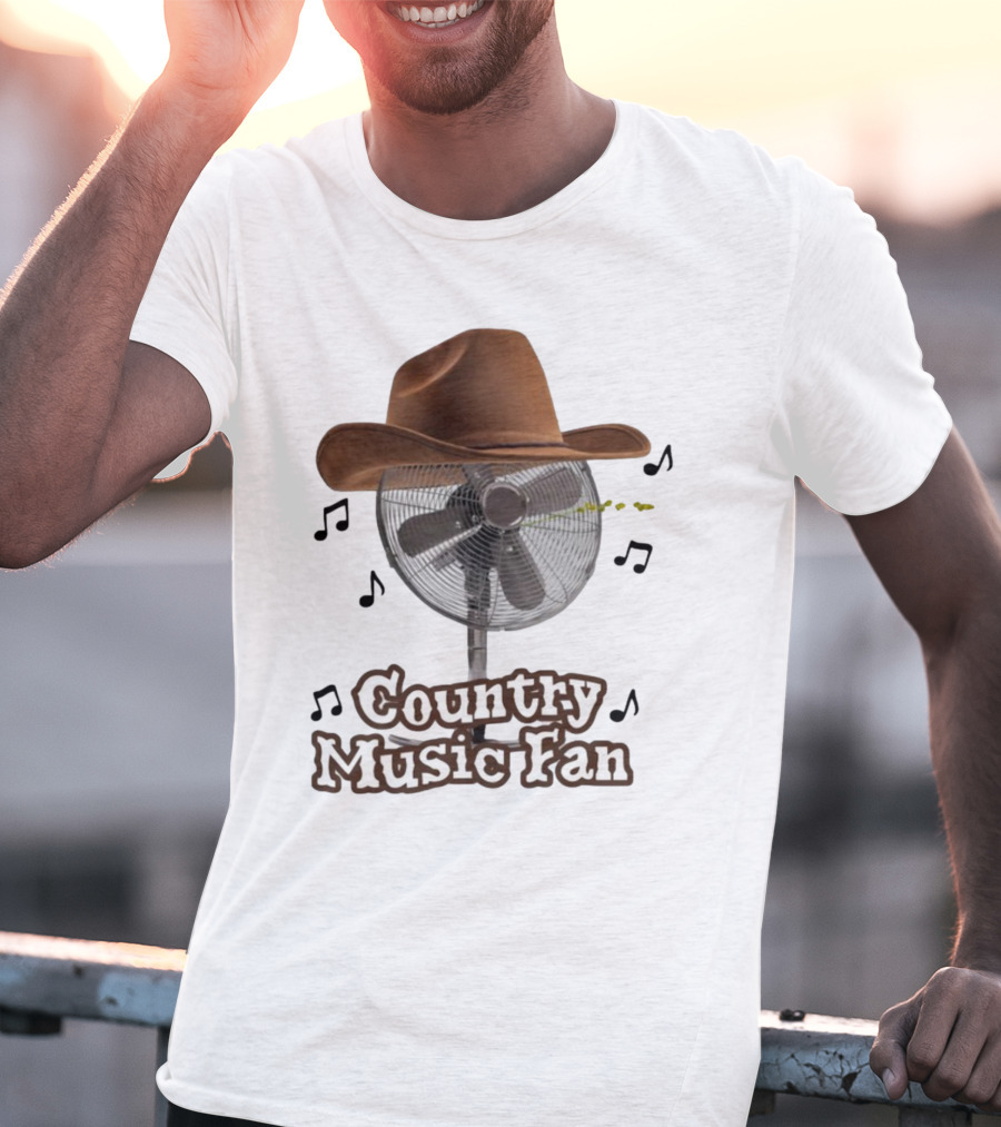 Country Music Fan Cowboy Hat With Musical Notes T-Shirt