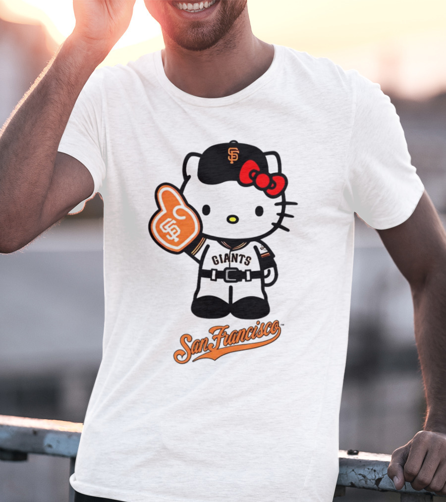 San Francisco Giants Hello Kitty Baseball Collaboration T-Shirt