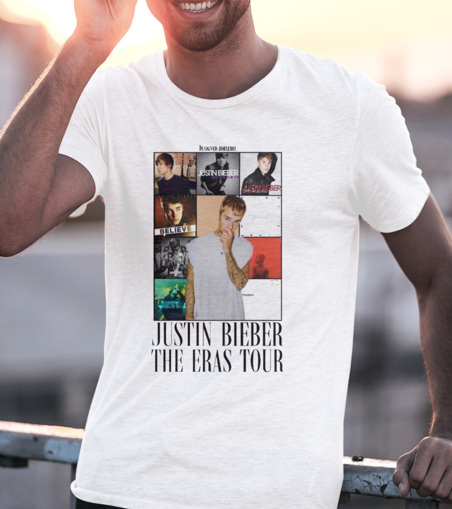 Justin Bieber Album Collage The Eras Tour T-Shirt