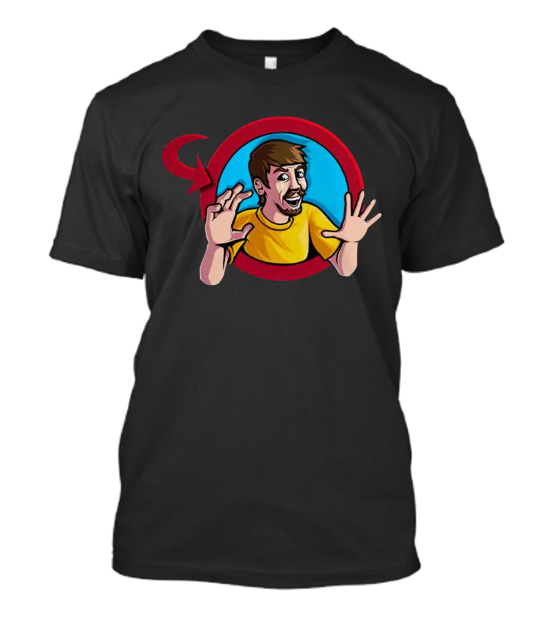 Skitzy Comms Closed Mistahbeeastred Character Circle T-Shirt