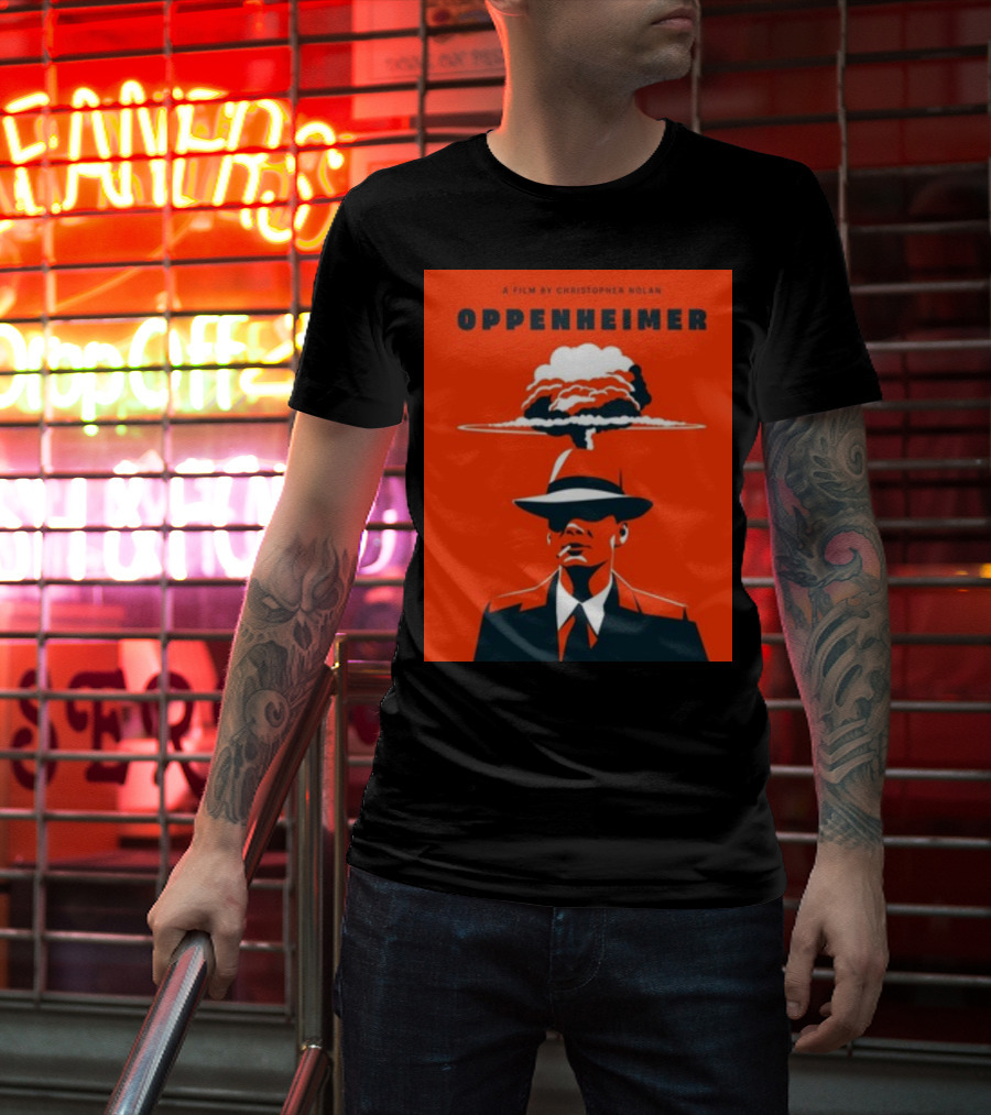 A Film By Christopher Nolan Oppenheimer Nuclear Explosion Iconic T-Shirt
