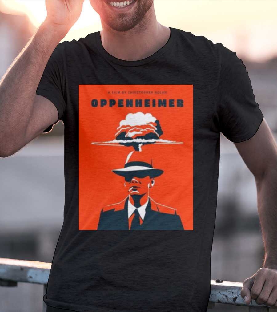 A Film By Christopher Nolan Oppenheimer Nuclear Explosion Iconic T-Shirt