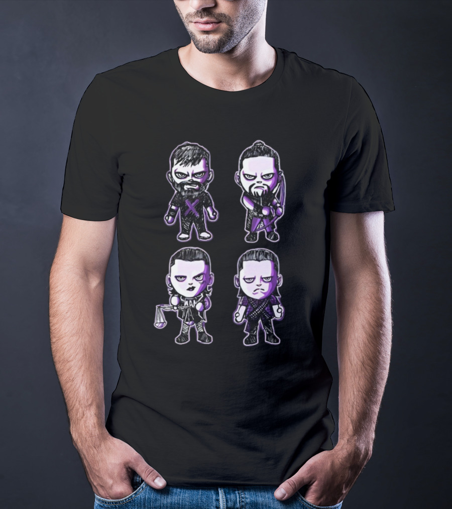 Finn Bálor The Judgment Day Purple Cartoon Characters T-Shirt