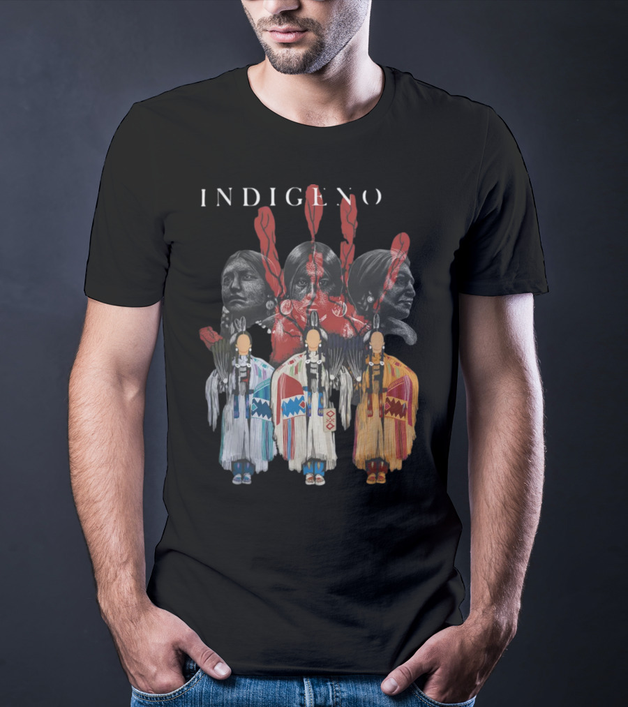 INDIGENO Native American Indigenous Red Hand Indian Ravens T-Shirt