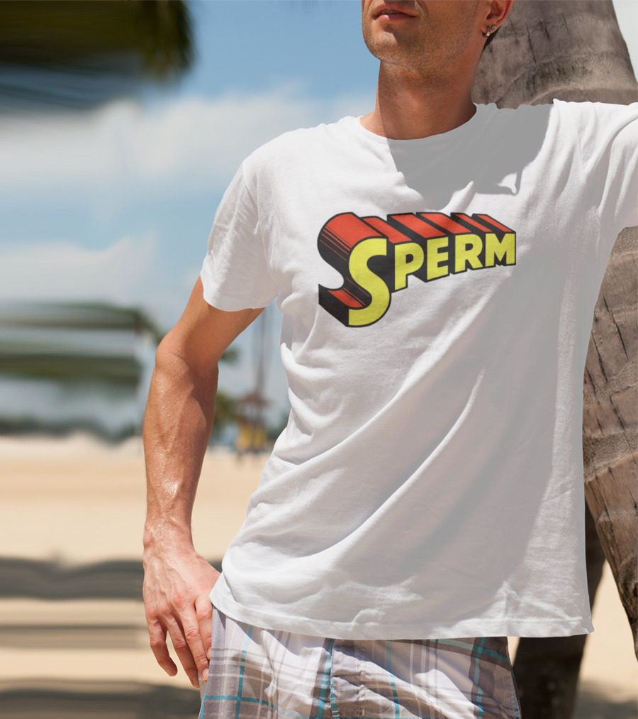 Strange Superman Style Text Sperm Gorangligovic T-Shirt