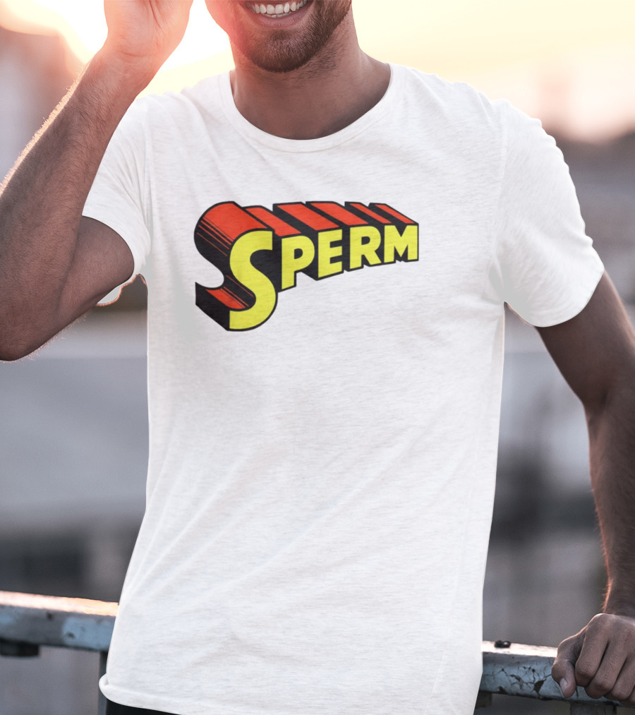 Strange Superman Style Text Sperm Gorangligovic T-Shirt