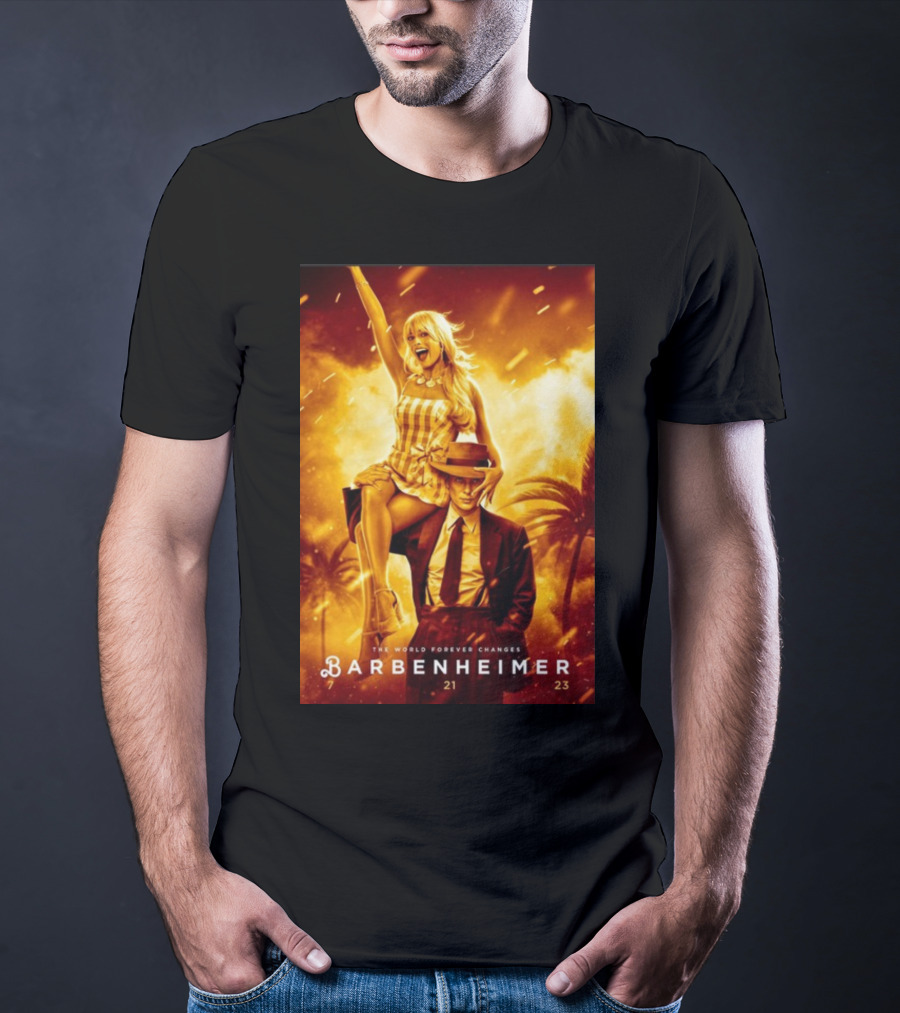 Barbenheimer 7 21 23 The World Forever Changes Stevereevesart T-Shirt