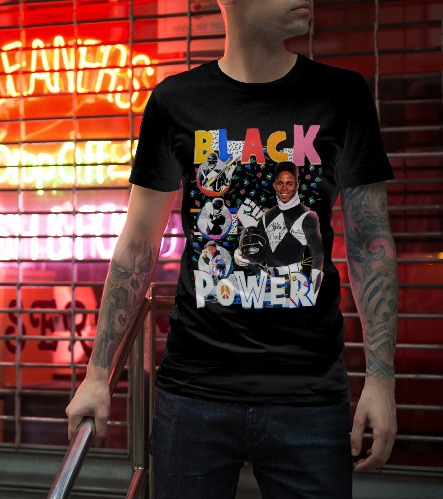 Walter Jones Black Power Peace Symbol Retro Comic T-Shirt