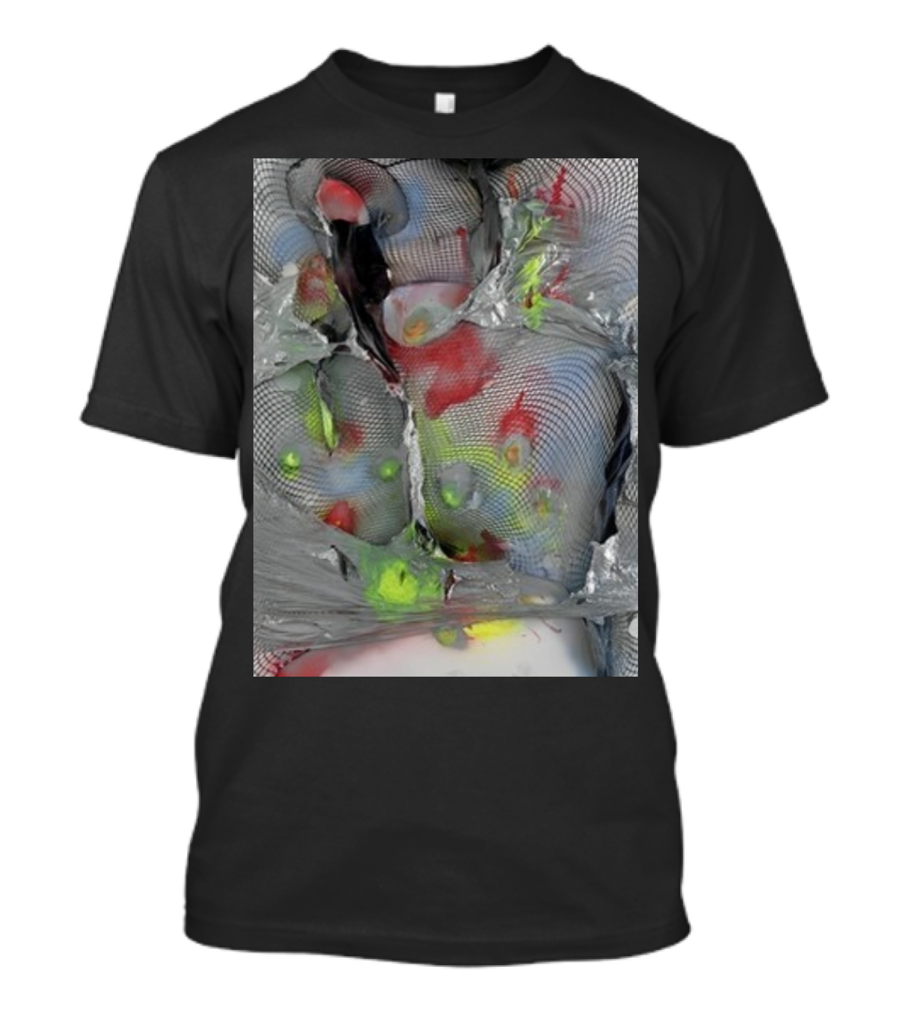 Arca1000000 ^16 Ss Abstract Mesh And Color T-Shirt