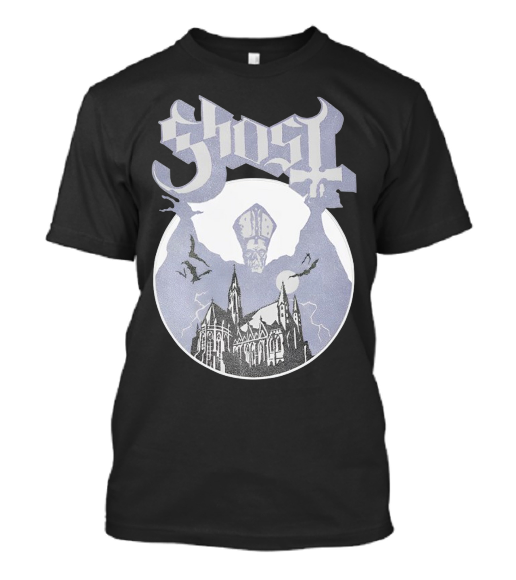 Ghost Opus Pastel Raglan Cathedral And Cardinal Bat T-Shirt