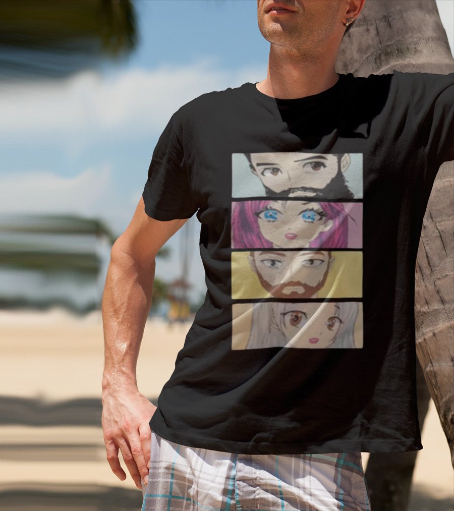 Skillet Anime Characters Manga Style Portraits T-Shirt