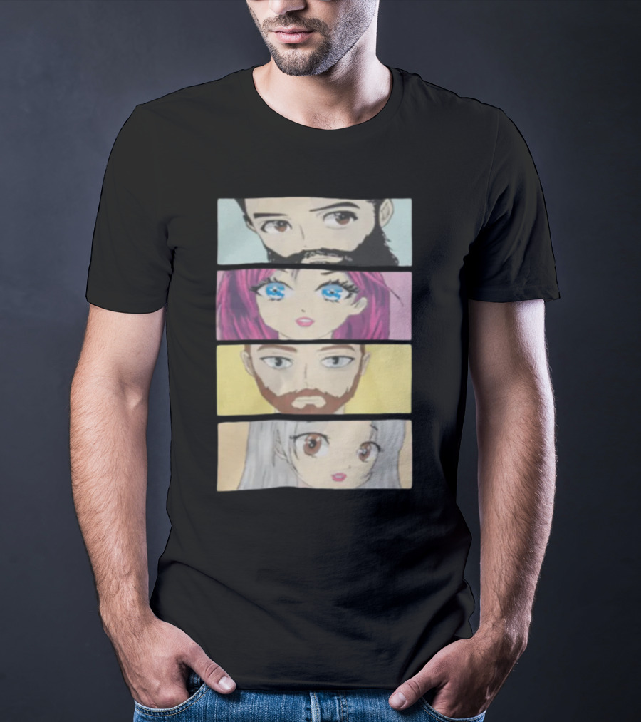 Skillet Anime Characters Manga Style Portraits T-Shirt