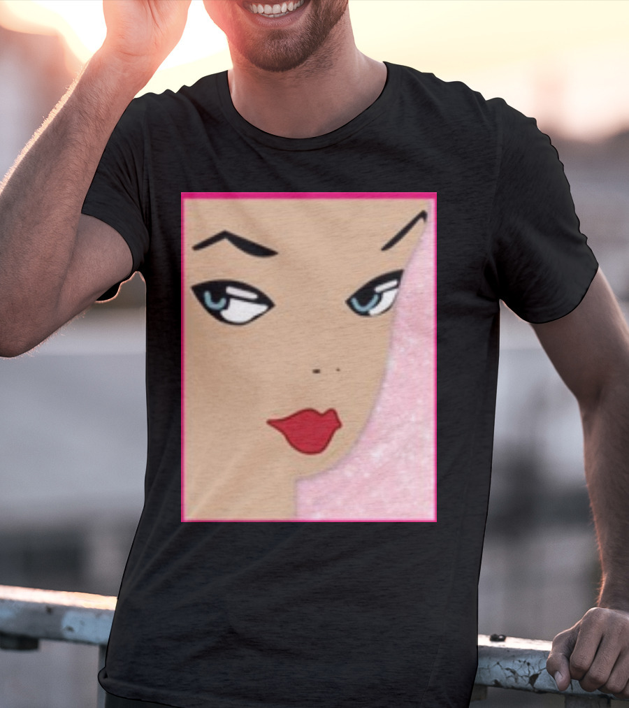 Ryan Gosling Wearing Barbie Face T-Shirt
