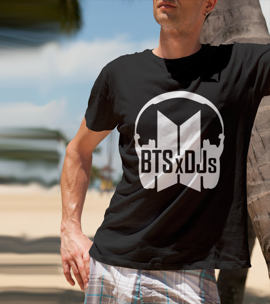 BTS X DJs Headphones Logo Collaboration T-Shirt
