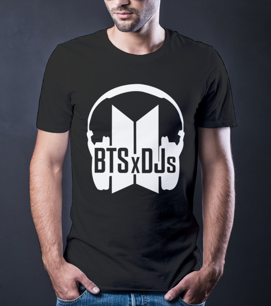 BTS X DJs Headphones Logo Collaboration T-Shirt