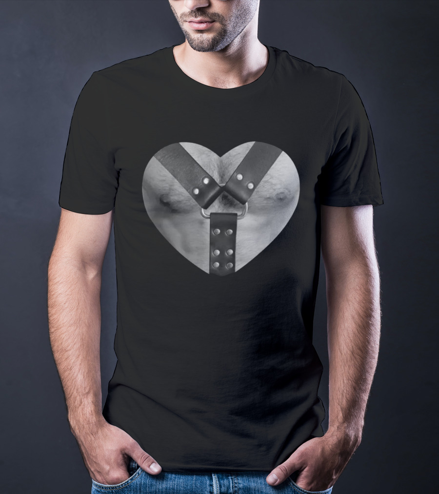 Harness Heart Chest Harness In Heart Shape T-Shirt