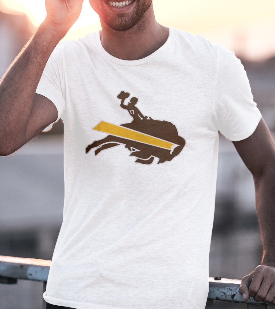 Josh Allen 17 Buffalo Bills Wyoming Cowboys T-Shirt