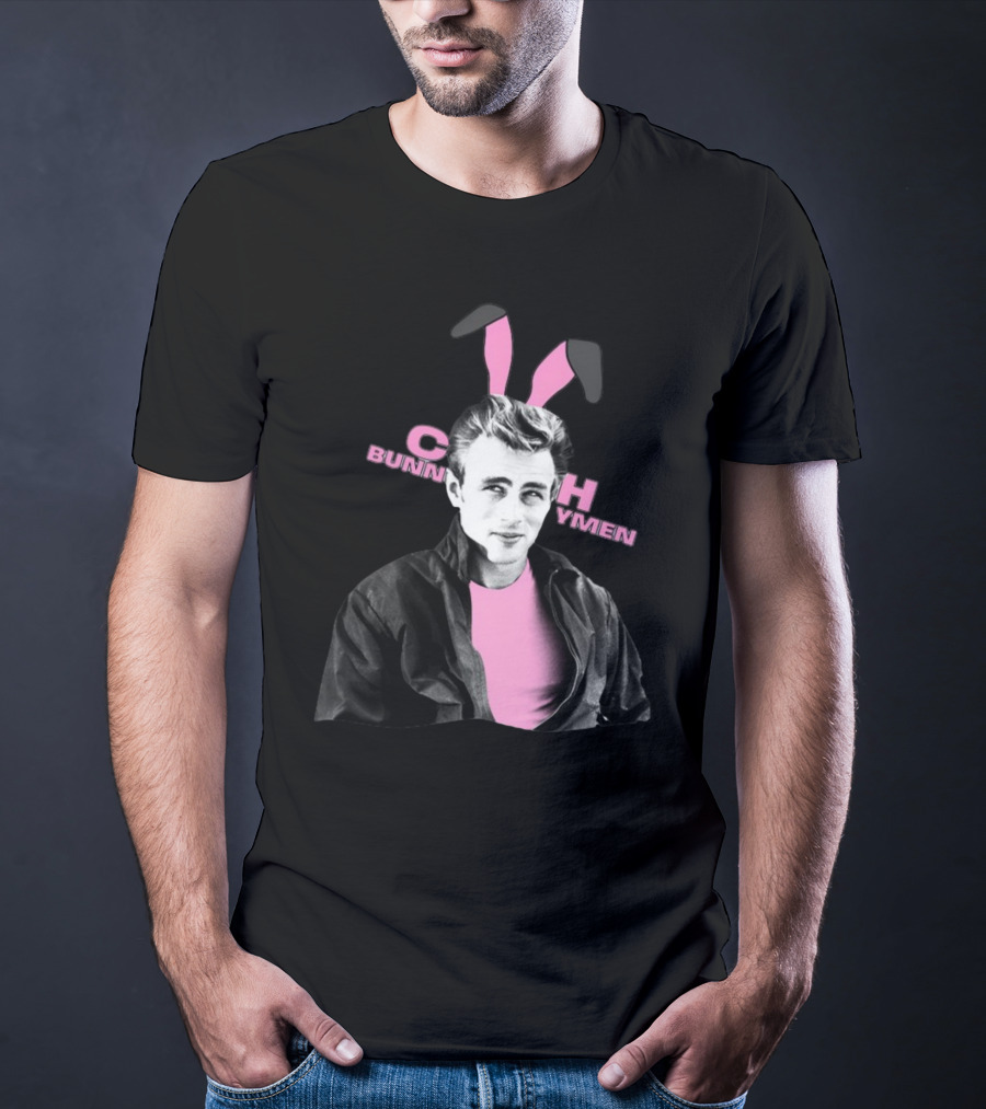 Echo Bunnymen Iconic Pink Bunny Ears Image T-Shirt