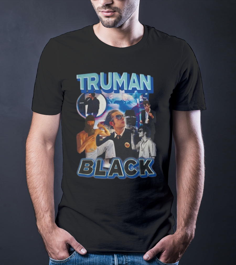 TRUMAN BLACK Iconic Multicolor Collage T-Shirt