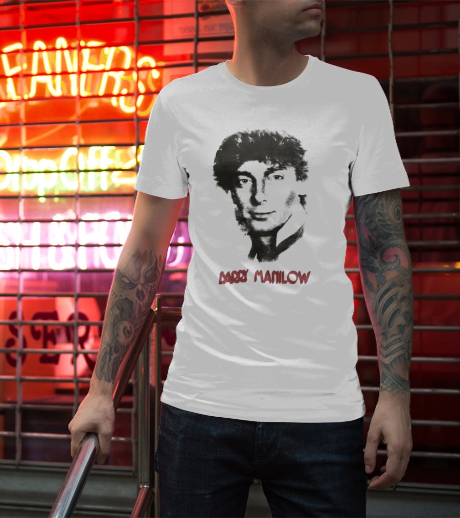 Barry Manilow Iconic Music Figure Black And Red T-Shirt