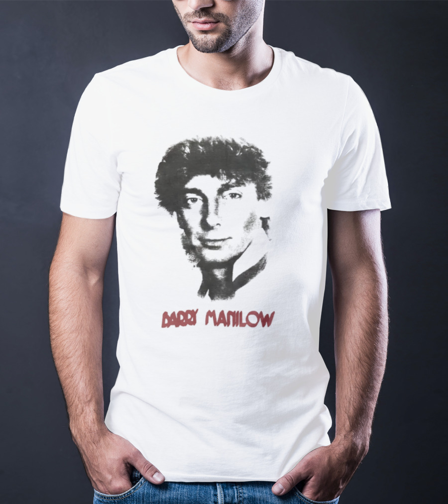 Barry Manilow Iconic Music Figure Black And Red T-Shirt