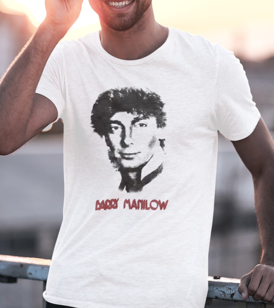 Barry Manilow Iconic Music Figure Black And Red T-Shirt