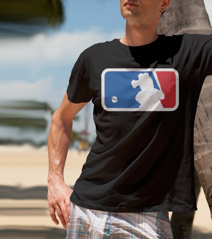 Major Baseball Phan Blue Red Mascot T-Shirt