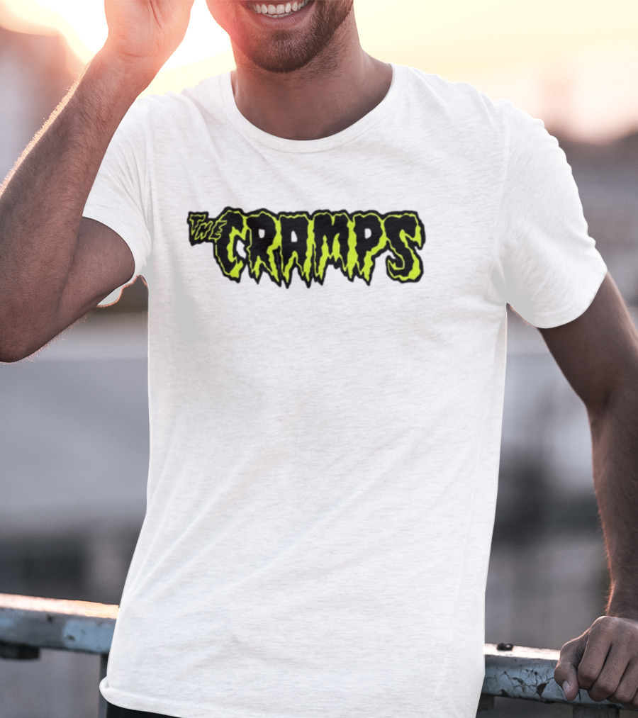 Greg Gutfeld The Cramps Logo Neon Gothic T-Shirt
