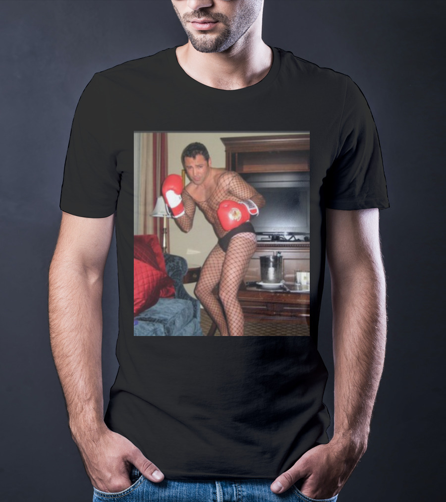 Oscar De La Hoya Fishnet Boxing Gloves Outfit Snapshot T-Shirt