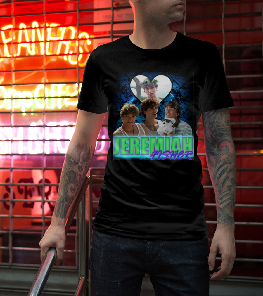 JEREMIAH FISHER Heart Lightning Trio T-Shirt