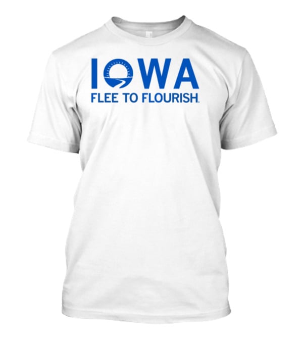 Iowa Flee To Flourish Blue Raygun T-Shirt