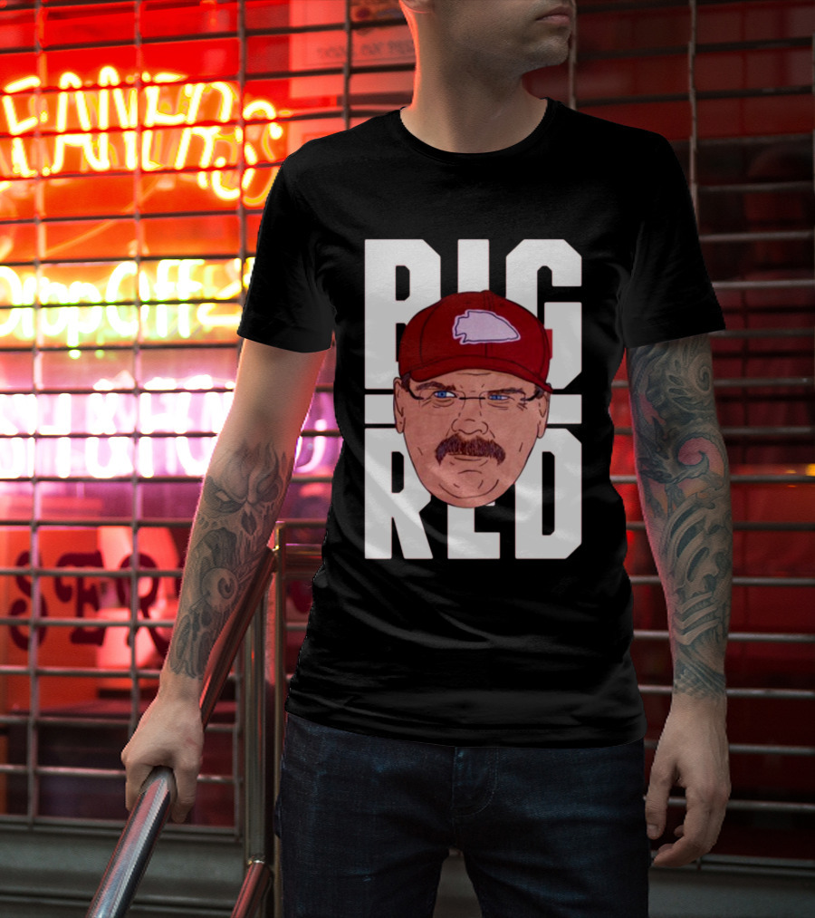 Thekyliewinfrey Andy Reid Big Red Face Illustration Chiefs Hat T-Shirt