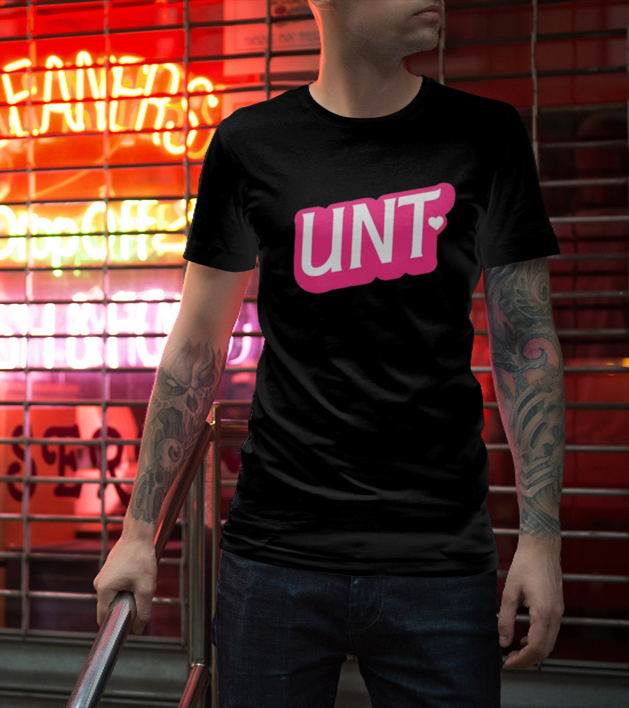UNT Union Barbie Style Pink Heart T-Shirt