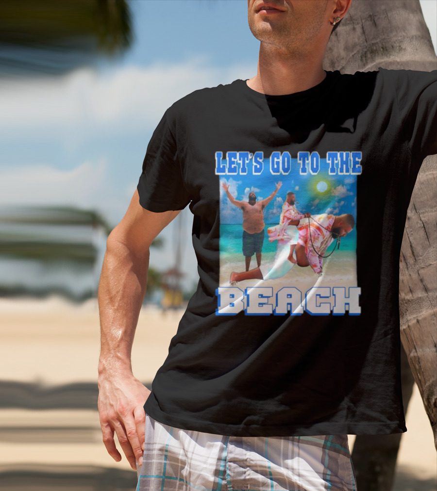 LET'S GO TO THE BEACH DJ KHALED BEACH SCENE WITH FLOATING AND JOYFUL POSE T-Shirt