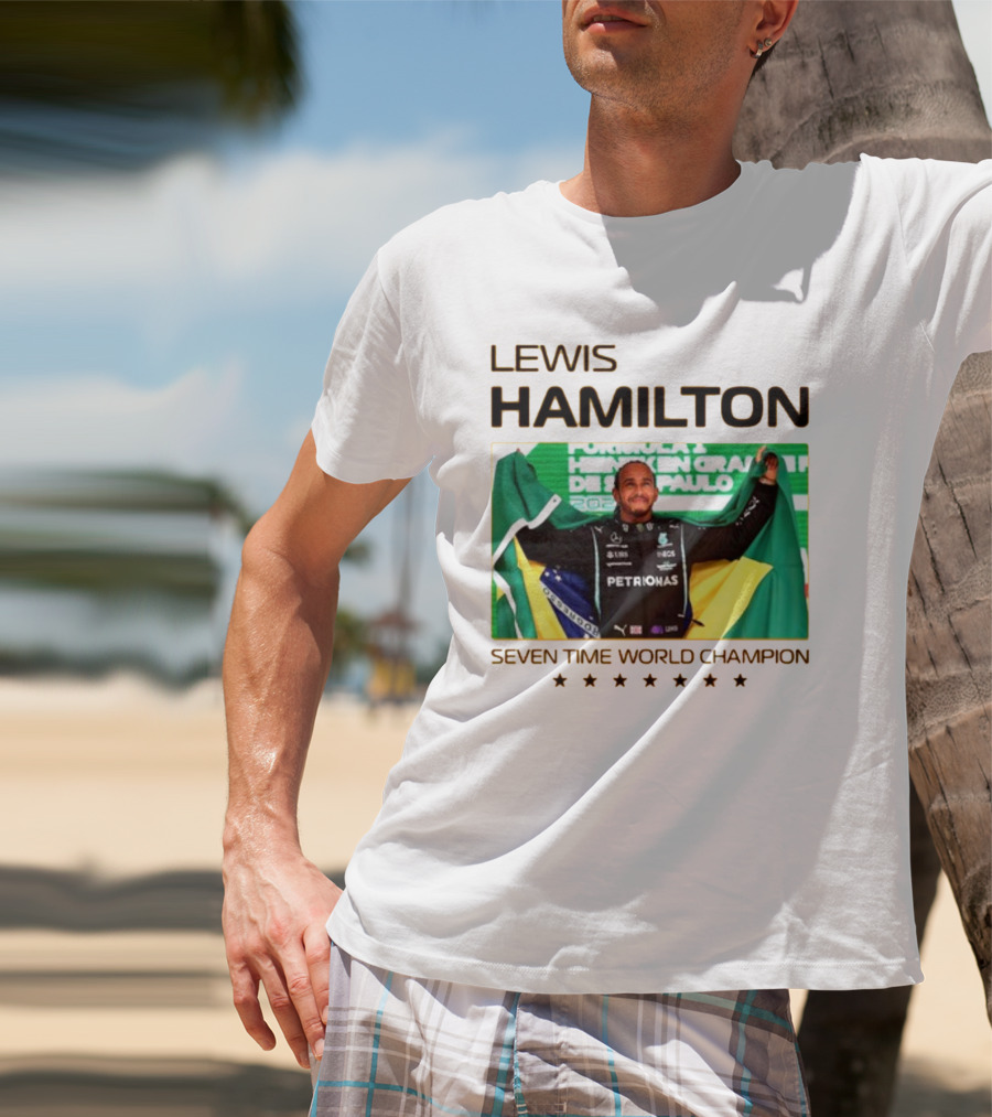 Lewis Hamilton Seven Time World Champion São Paulo Grand Prix T-Shirt