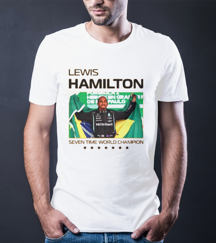 Lewis Hamilton Seven Time World Champion São Paulo Grand Prix T-Shirt
