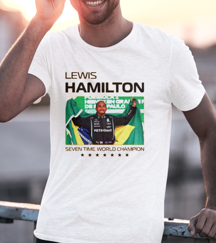 Lewis Hamilton Seven Time World Champion São Paulo Grand Prix T-Shirt