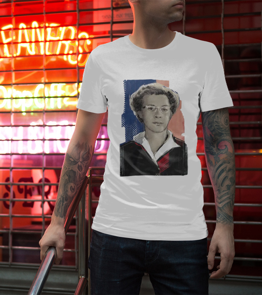 Milada Horáková Portrait With Blue T-Shirt